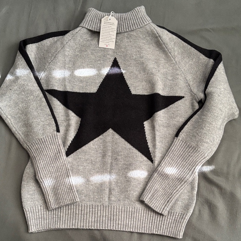 Gray and Black Star Sweater